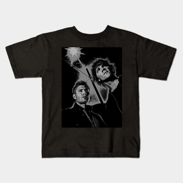 J2 S1 Promo Staring B&W Vintage Kids T-Shirt by kaseysdesigns